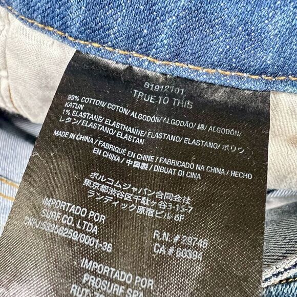 Volcom Womens Blue Liberator High Rise Whiskered Straight Jeans Size 27 - Picture 4 of 11